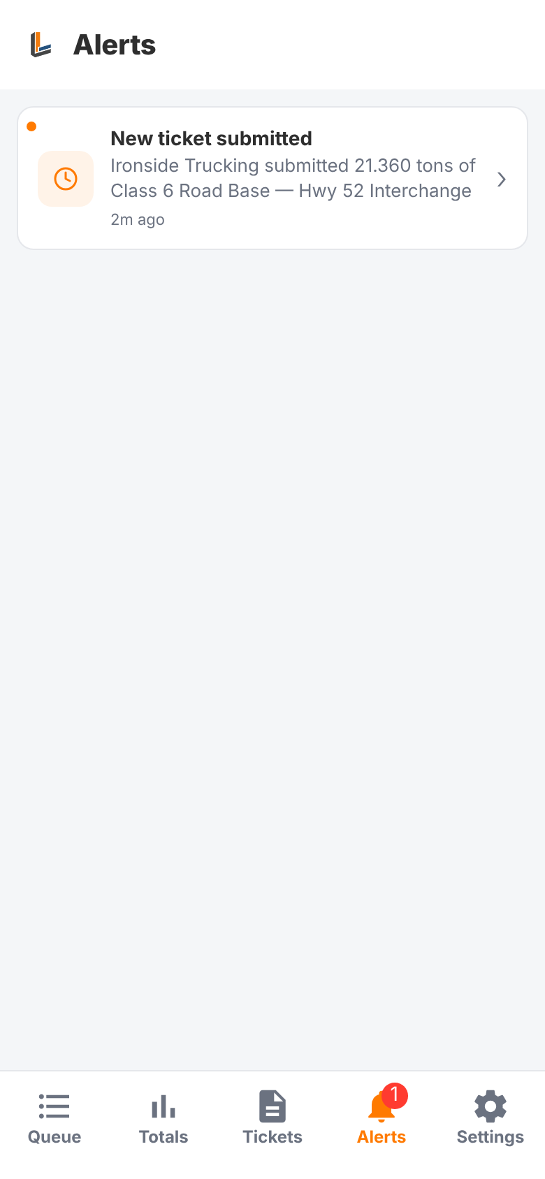 The Alerts tab